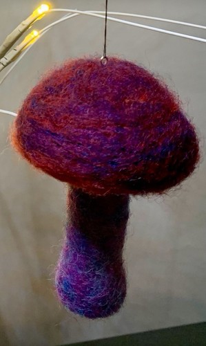 Mushroom Toadstool Decoration Handmade Needle Felted Spooky Halloween Gift Home - Picture 6 of 8