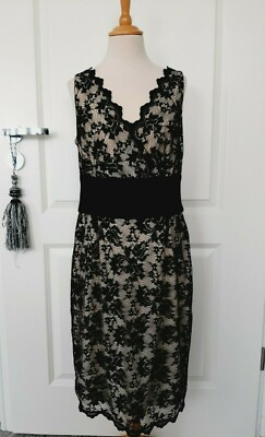 Traumhaftes Marks & Spencer Lace Sommer Abend Damen Kleid Gr .12  M 36 38 next