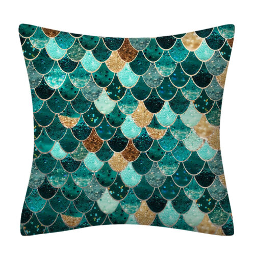 "Copricuscino Marmo Astratto Decorativo Due Lati Verde Blu FEDERA 18x18" - Foto 41 di 41