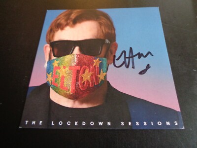 ELTON JOHN LOCKDOWN SESSIONS CD AND AUTOGRAPH /SIGNED CARD ,FOUR TO CHOOSE FROM