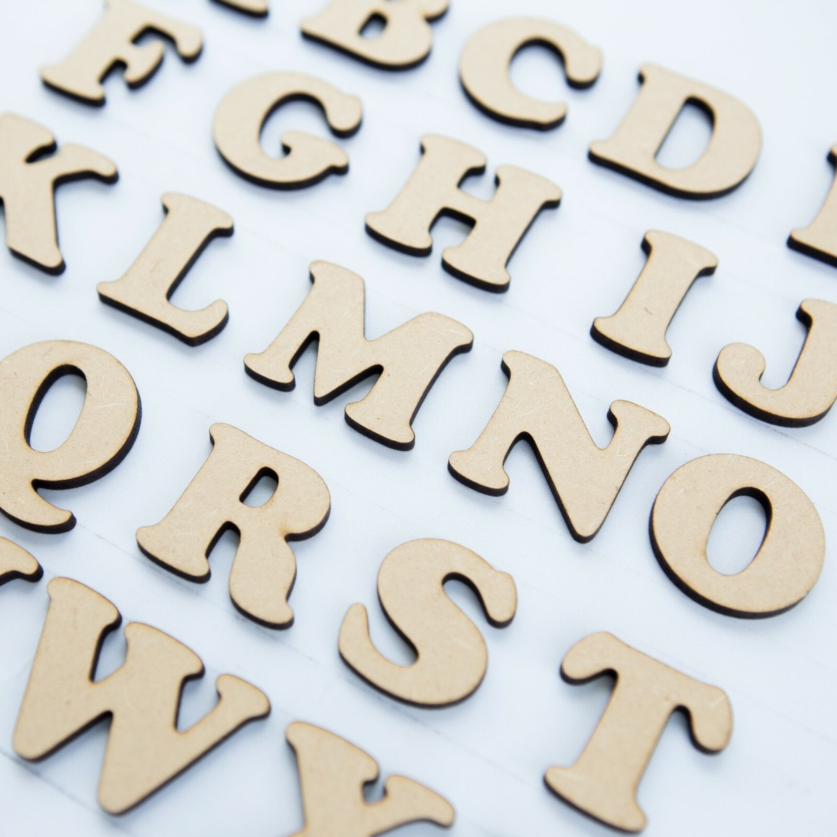 WOODEN LETTERS & NUMBERS IN COOPER BLACK FONT & SIZES 2-3-4-5-6-7