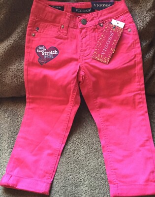 Mädchen rosa Vigoss Caprihose mit verstellbarem Bund Alter 7