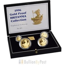 1996 Proof Britannia Gold 4-Coin Set Boxed