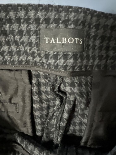 Talbots Womens Black/Gray Houndstooth Chatham Ankle Pants Size 16 Stretch - Picture 6 of 13