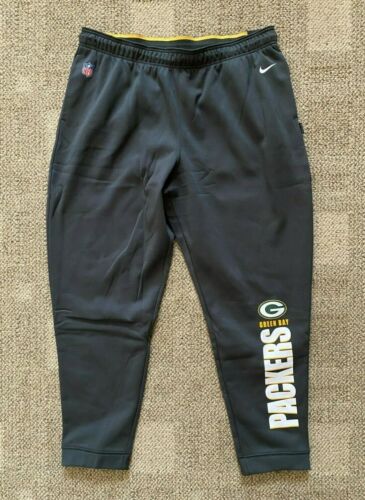 Pantalon de sport homme 2XL XXL Nike Therma pantalon de survêtement gris NFL Green Bay Packers - Photo 1 sur 4