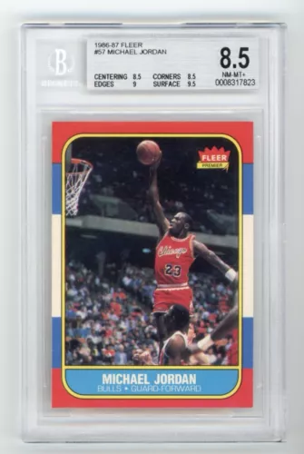 1986 Fleer Michael Jordan Rookie Card #57 BGS 8.5 