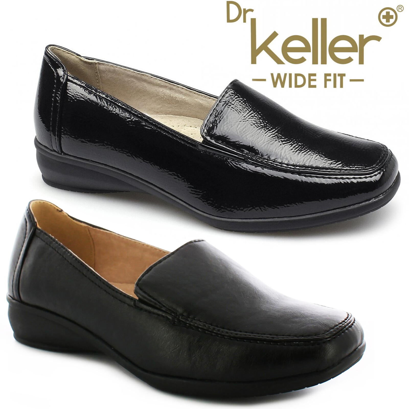 womens leather wide fit shoes