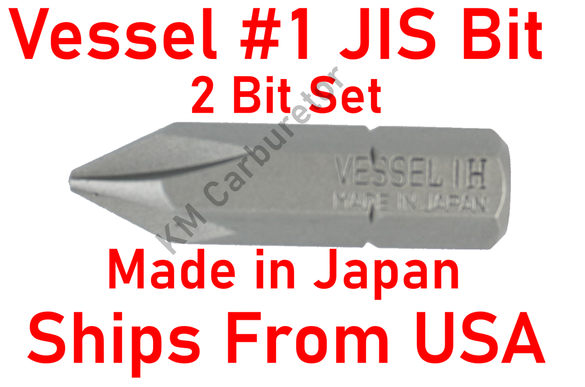 JIS工具1999 2 pcs Genuine Vessel JIS #1 Screwdriver Bit for Japanese