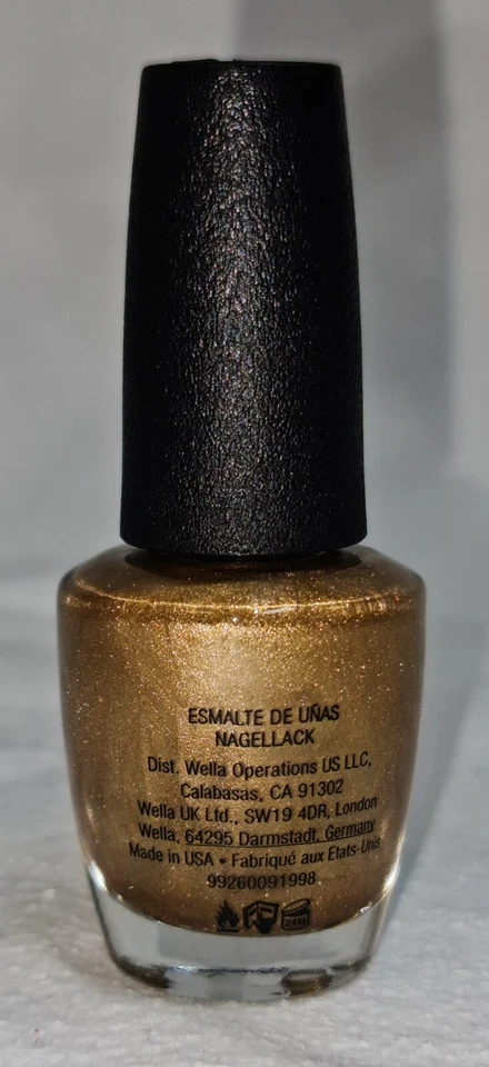 OPI Nail Lacquer HRP11 Sleigh Bells Bling 15ml (Gold mit Glitzer) Nagellack - Bild 3 von 4