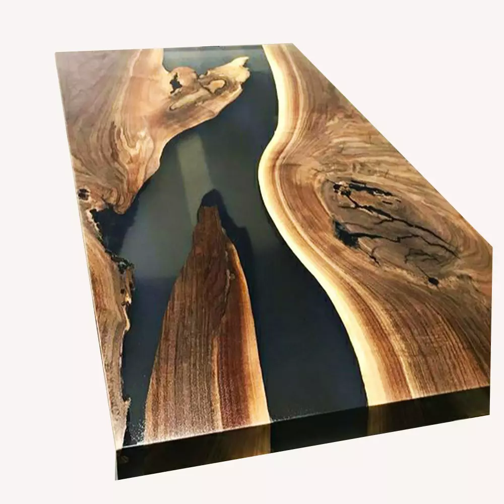 Wood and resin coffee on sale table for sale
