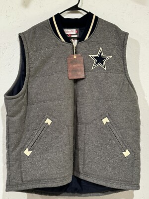 Mitchell Ness Dallas Cowboys NFL Throwbacks Zip Puffer Vest
