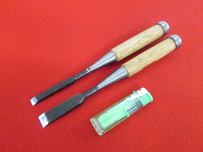 EC044 Japanese Chisel 9mm 15mm L220mm 2pcs carpentry tools Woodworking NOMI