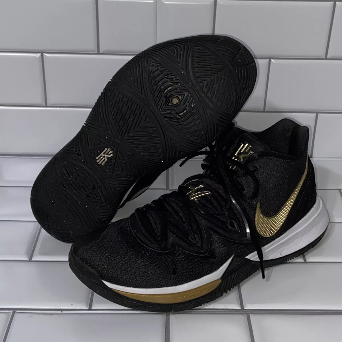 Nike Kyrie 5 EP Basketball Shoes Black Gold Engineered Performance Men's 10 eBay