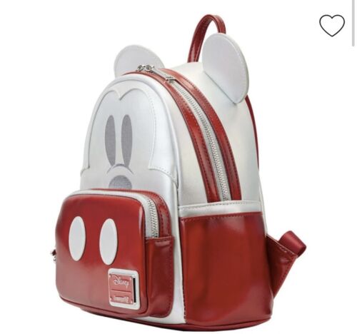 Loungefly Disney 100 Platinum Mickey Mouse Cosplay Mini Backpack W/ Wallet - Picture 4 of 8