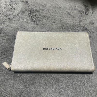 Balenciaga Long Wallet Silver Glitter Used HighEnd Fashion | eBay