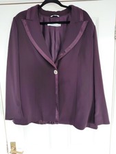 Lovely Aubergine Marina Rinaldi Dressy Jacket Size 23 Gb