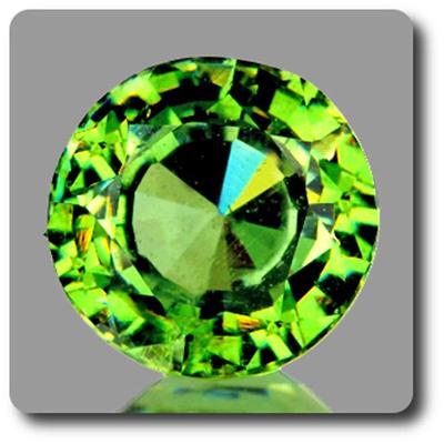 Granat Demantoid. 0.74 Karat. Vvs. Ural Berge, Russland. mit Zertifikat
