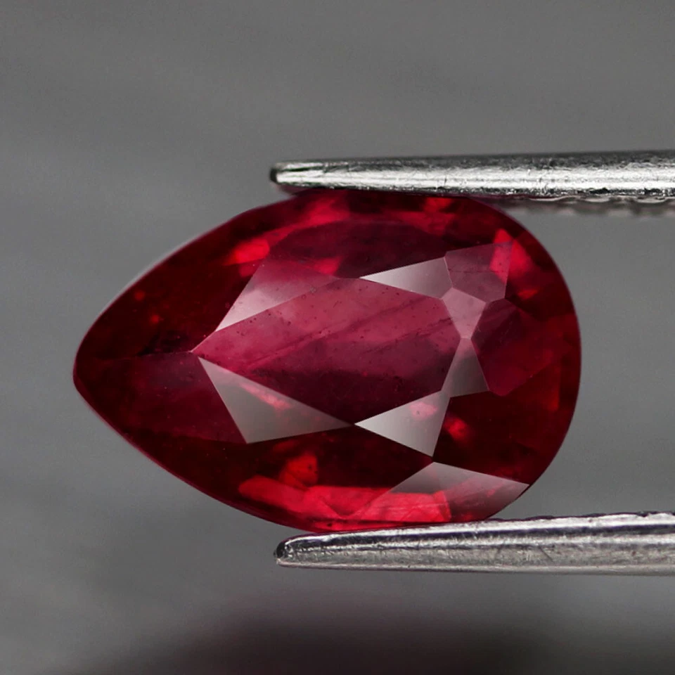 ES 3.85 ct. Rubí Natural Pera Rojo Nigeria - Imagen 2 de 4