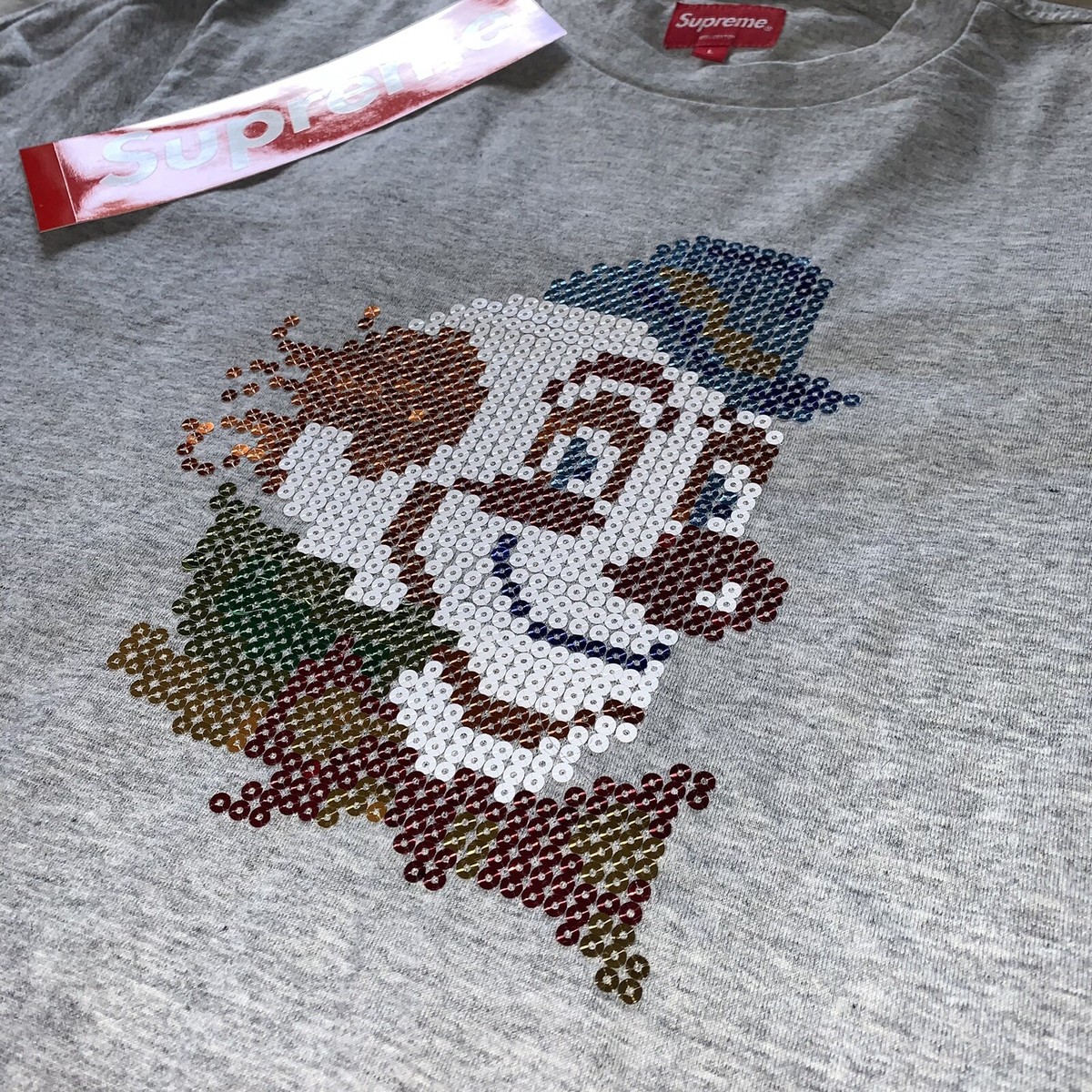 Supreme Clown Sequin Top Grey Large FW21 | eBay