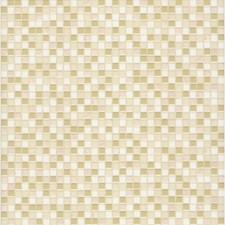 Taupe, Pink, Gold, Cream Mosaic Raised 1/2" Tile Wallpaper PA111504