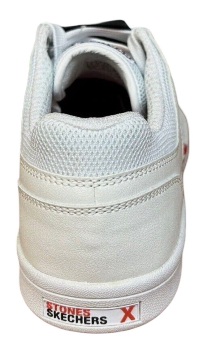 Men's 11 US SKECHERS x ROLLING STONES Union Jack EURO LICK White