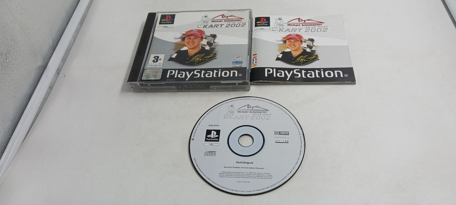 Jeu Sony Playstation 1 PS1 Michael Schumacher Racing World kart 2002 complet