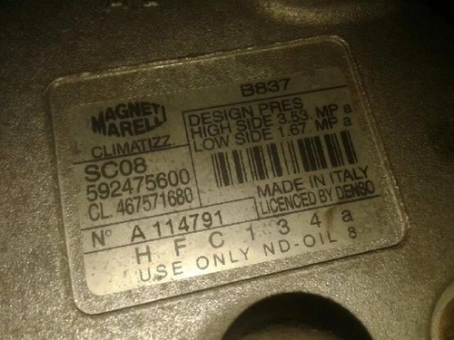 592475600 Compresor Aire Acondicionado para FIAT II PUNTO (188) BERLINA 1075881 - Imagen 2 de 10