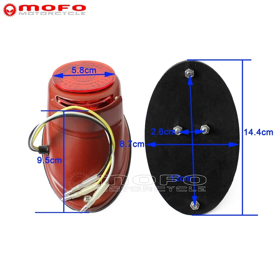 Lámpara de freno trasera guardabarros retro para BMW R12 745/R24 R25 R26 R50 R60 R69 KS750 Foto 2 de 4