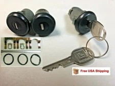 Fits 1979-81Firebird Trans Am Door & Trunk Lock set with GM Keys- Black Finish