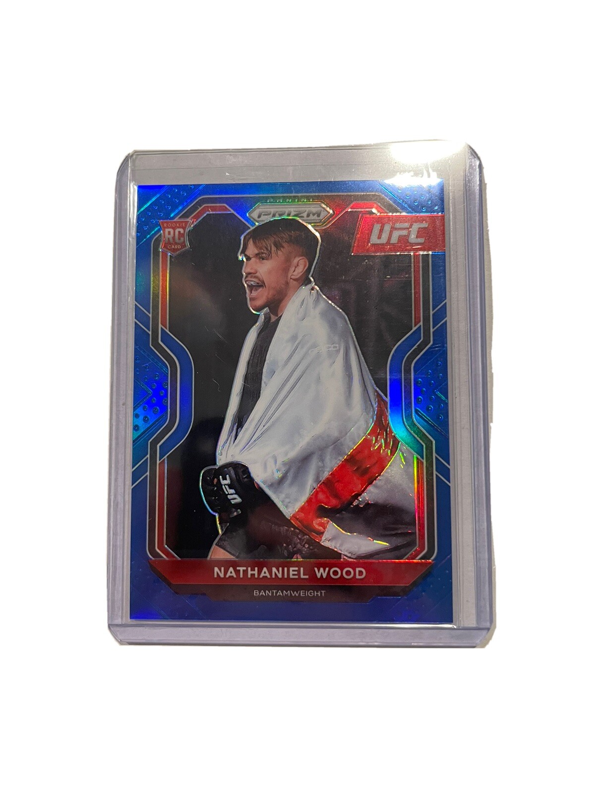 2021 Panini Prizm UFC Blue Prizm /199 Nathaniel Wood #39 Rookie RC