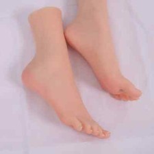 Mannequin Silicone Female Legs Feet Foot Lifelike Feet Model Display Size 36