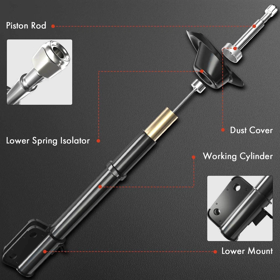 2x Rear Shock Absorber for Buick LeSabre 2000-2005 Cadillac Seville DeVille DTS - Image 2 of 4