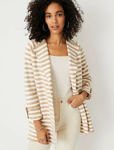 Ann Taylor Striped Trench Boyfriend 