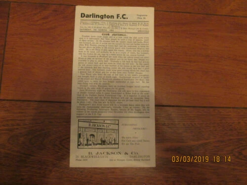 Teams C-E Teams C-E Football League Fixture Programmes (1950-1958)