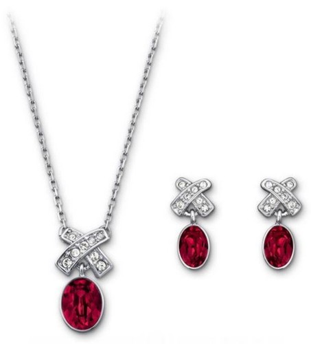 Swarovski Rice Siam Set Cross-Shape RHS Red/Clear Crystal Authentic NEW 5034158 - Picture 11 of 12