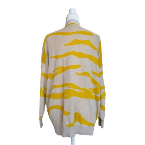CAbi Roar Cardigan Yellow Zebra Animal Print Womens Size XS Oversized Button Up - Picture 4 of 15