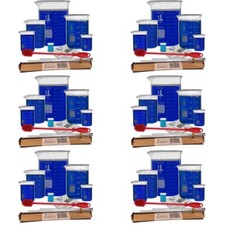 6 Glass Low Form Beaker Sets, Glass Stirring Rod Sets, Magnetic Stir Bar Sets