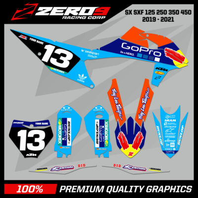 Custom MX Grafik Kit: KTM SX SXF EXC EXCF XC XCW 125-500 - PRO GO