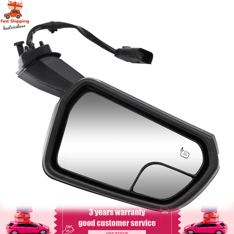 Left Rear View Mirror Driver Side Mirror w/ Turn Signal For 2015-20 Ford Mustang Foto 2 de 4