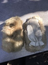 Vintage Fur/leather Mittens WARM AND GREAT SHAPE