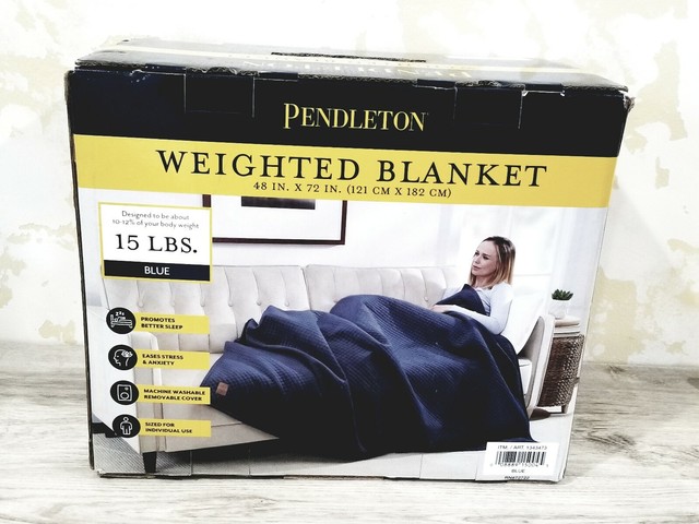 Pendleton Weighted Blanket 48" x 72" 15lbs Blue | eBay