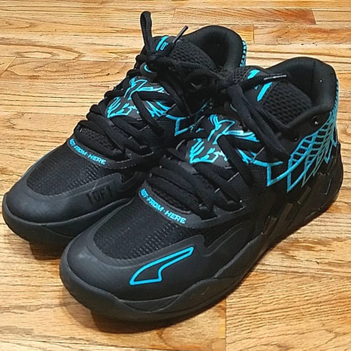 LaMelo Ball Hornets Signed Puma Buzz City Black-Atoll MB1