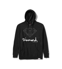 Diamond Supply Co. OG SIGN PULLOVER Black White Grey Graphic Print Men's Hoodie