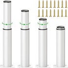 4 pieces furniture feet metal 18 cm furniture feet adjustable white height ad...