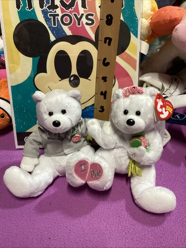 Ty Beanie Baby We do - NWT (Bear Wedding Couple) Stuffed Animal Toy Vintage Toy