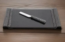 Michael Aram Home Michael Aram Gotham Cheese Board w/ Knife 14” By 8” Black