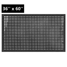 36 X 60 Anti Fatigue Rubber Mat With Non Slip Perforated Surface For Kitchen