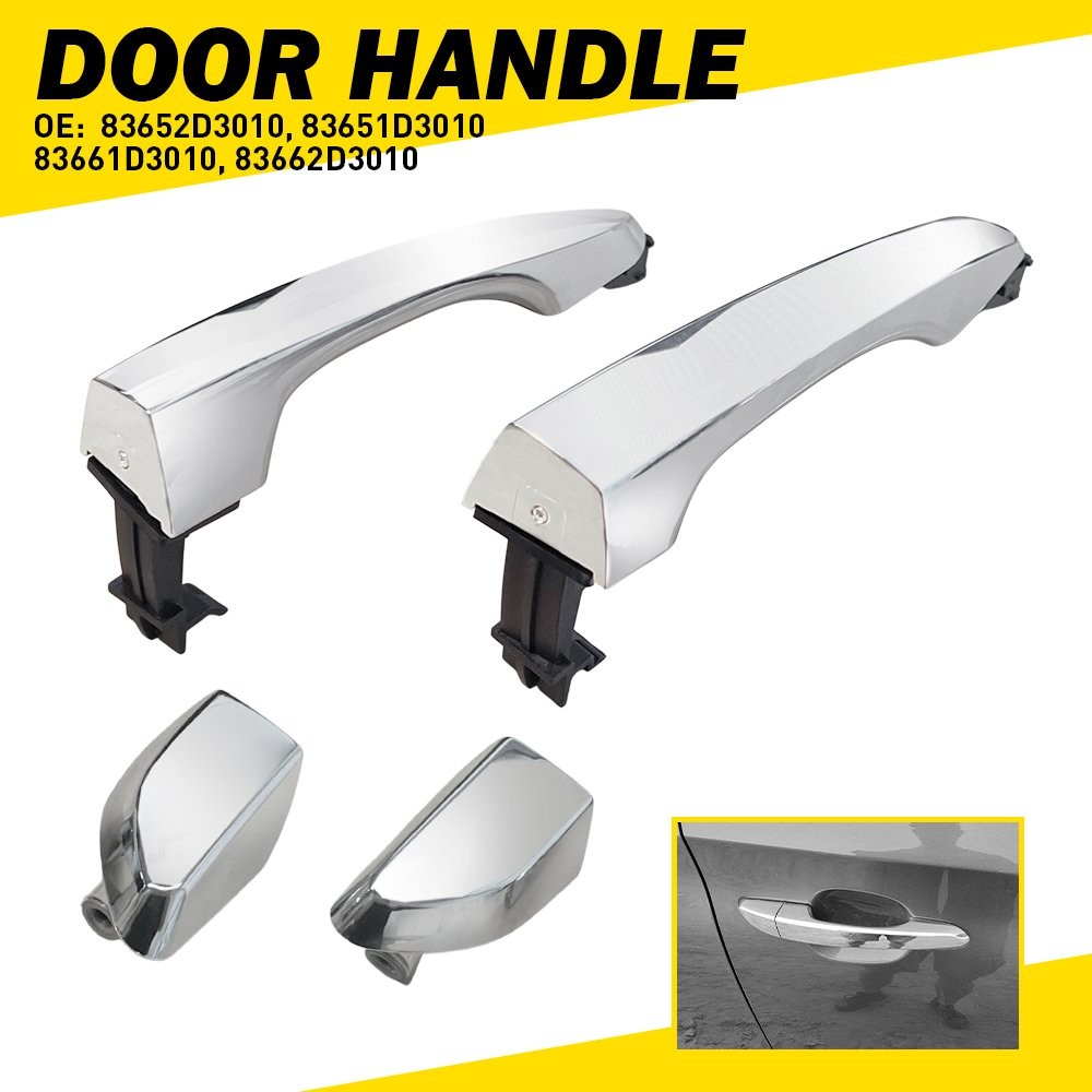2pcs Exterior Door Handle Chrome Rear Left Right for 2016-2021 Hyundai Tucson EE thumbnail 14