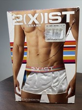 Mens 2Xist Cabana No Show Trunk White Medium