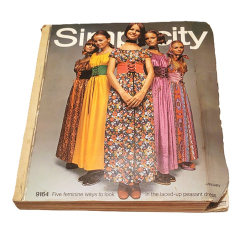 Simplicity Pattern Book January 1970 Store Counter Catalog 70s Mod Fashions